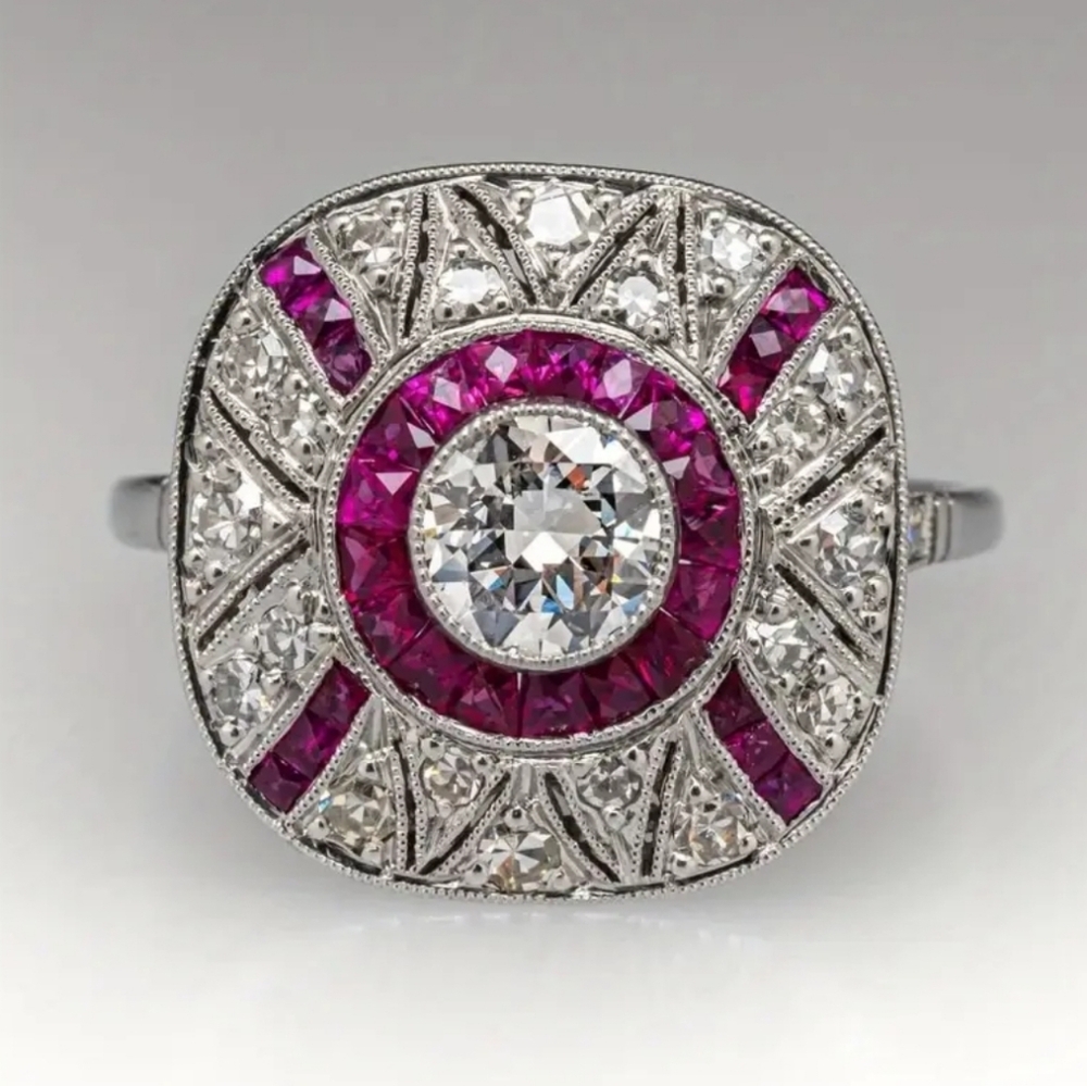 🐎NEW! Vintage Estate Style Ruby Ring Sz6